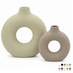 2li Set Yuvarlak Vazo 28x29cm