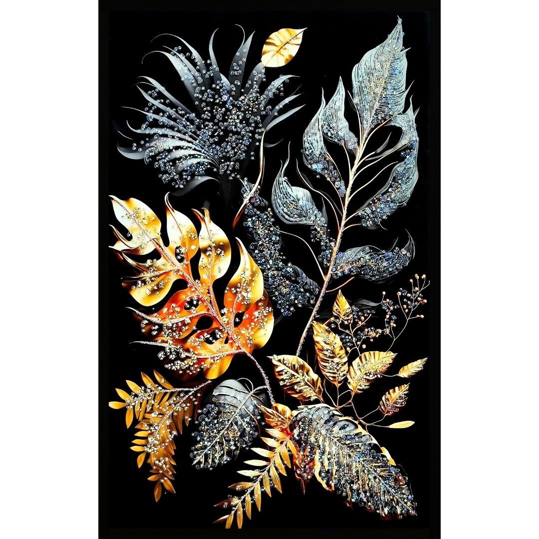 Epoksi Yapraklar Tablo 75x115cm