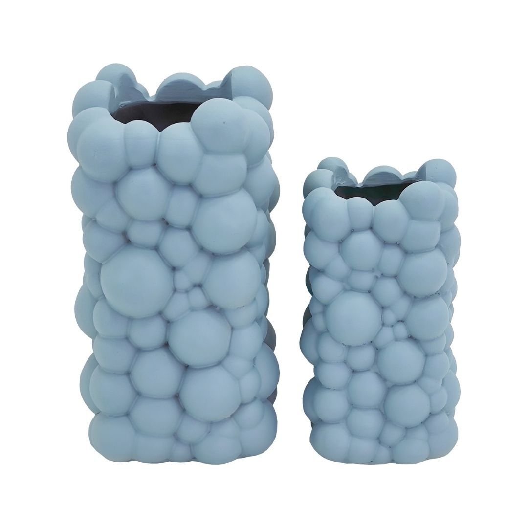 2li Set Toplu Vazo 14x29cm Gri