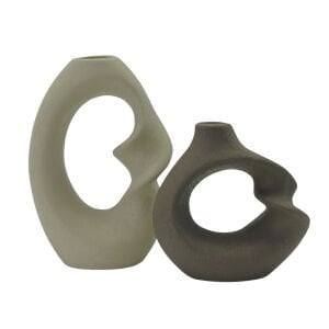 2li Set Soyut Vazo 13x20cm