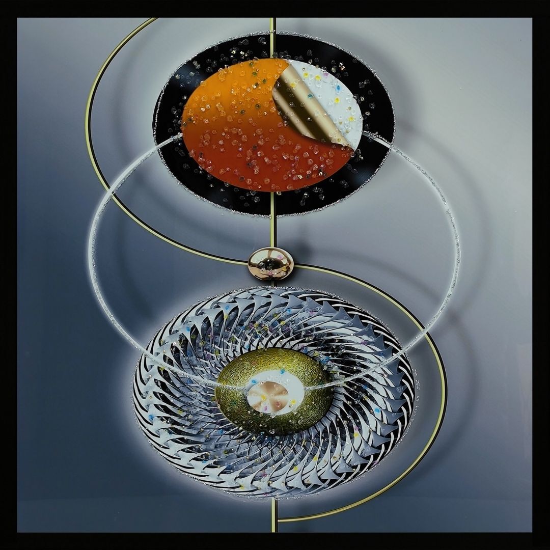 Epoksi Soyut Tablo 85x85cm