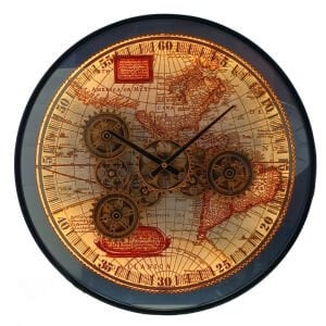 Çarklı Ledli Duvar Saati 60cm