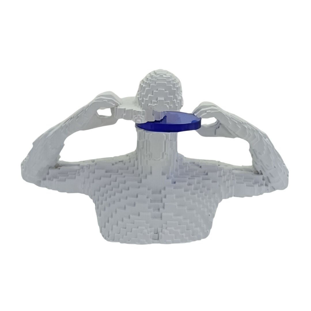 Kademeli  Büst Beyaz 21x37cm