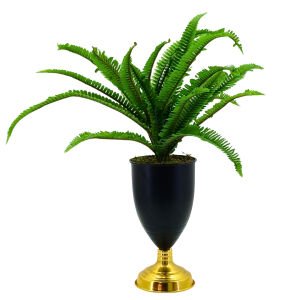 Metal Saksılı Bitki Altın 57x55cm