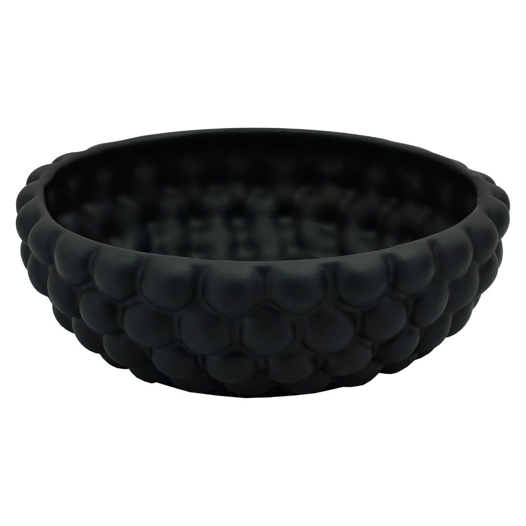 Boncuklu Kase 10x29cm Siyah