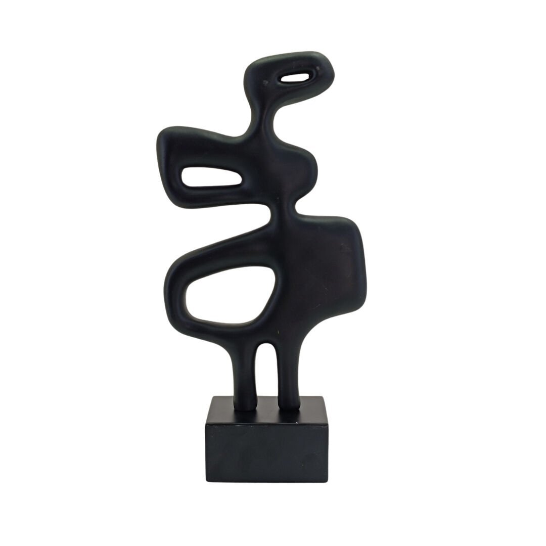 Soyut Obje Siyah Büyük 17x35cm