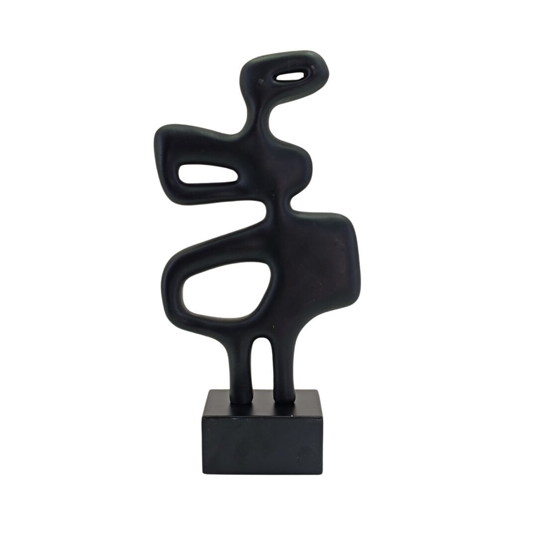 Soyut Obje Siyah Büyük 17x35cm