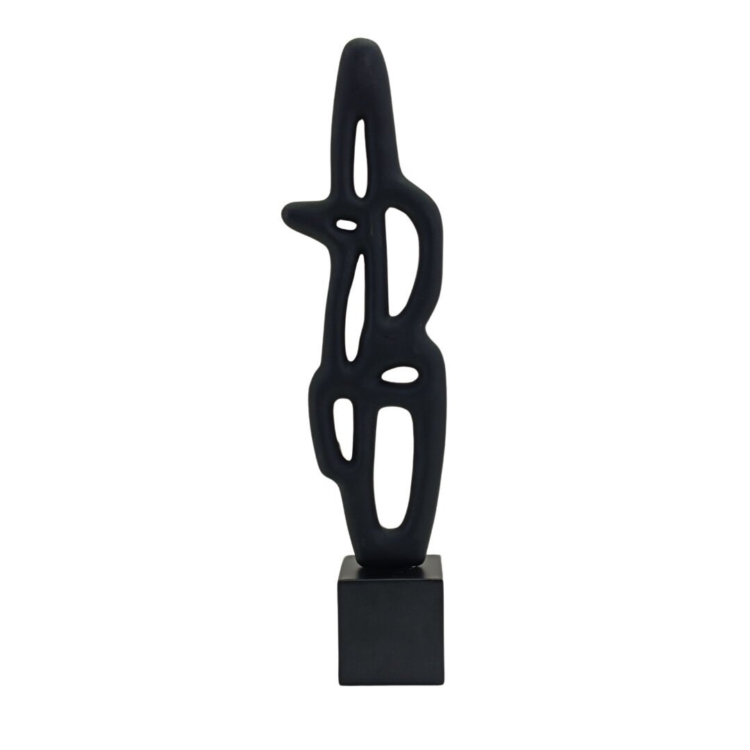 Soyut Obje Siyah Küçük 12x48cm