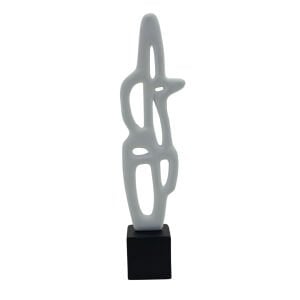 Soyut Obje Beyaz Küçük 12x48cm