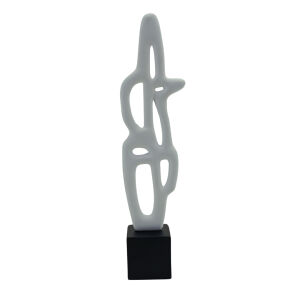 Soyut Obje Beyaz Küçük 12x48cm