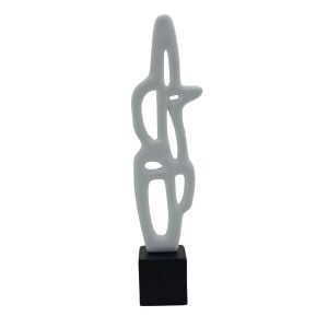 Soyut Obje Beyaz Küçük 12x48cm