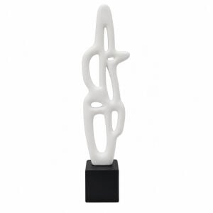 Soyut Obje Beyaz Küçük 12x48cm