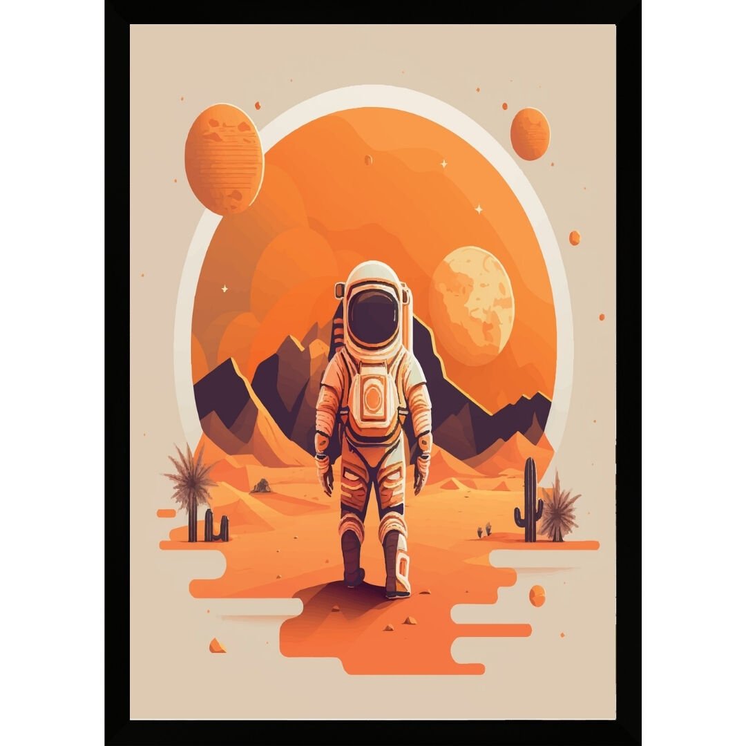 UV Astronot Tablo 60x80cm
