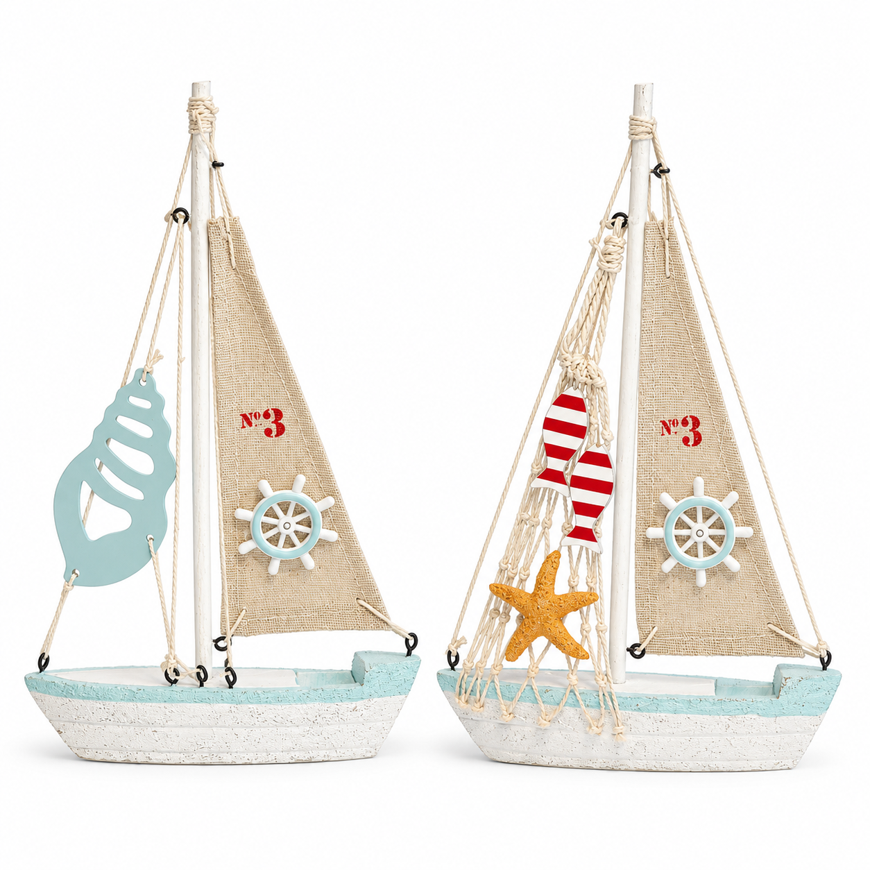 2li Set Yelkenli Objeler 16x27cm