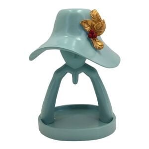 Şapkalı Kız Biblo Mavi 22x26cm