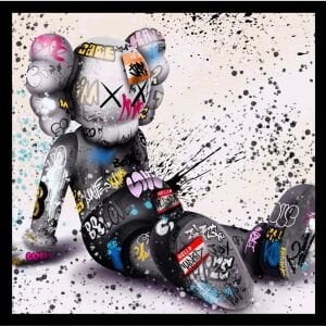 UV Soyut Kaws Tablo 85x85cm