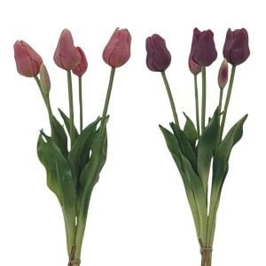 Islak Dokulu Lale Beyaz 47cm