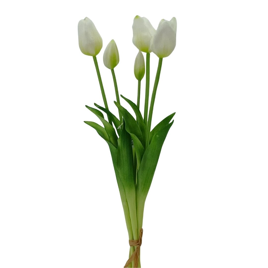 Islak Dokulu Lale Beyaz 47cm