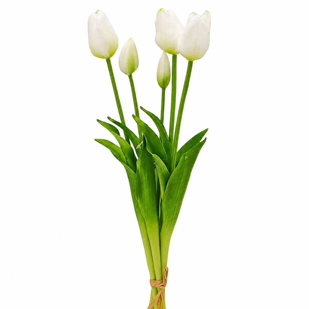 Islak Dokulu Lale Beyaz 47cm