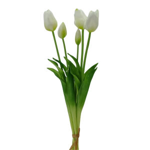 Islak Dokulu Lale Beyaz 47cm