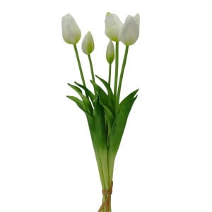 Islak Dokulu Lale Beyaz 47cm