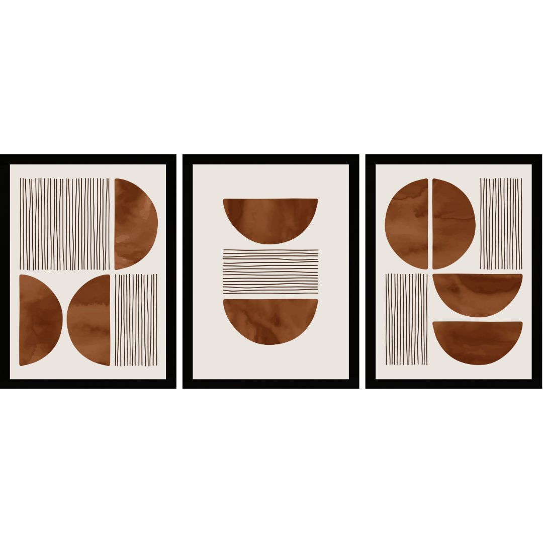 UV 3 lü Set Soyut Tablo 80x180cm