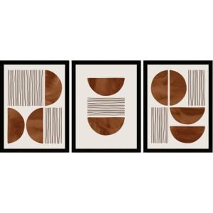 UV 3lü Set Soyut Tablo 80x180cm