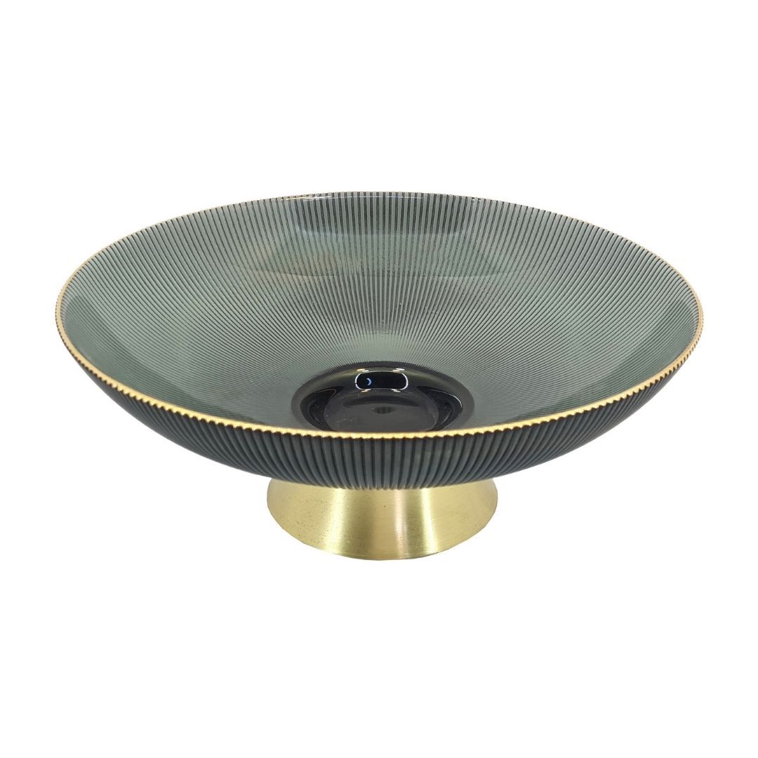 Renkli Cam Dekor Tabak 11x25cm