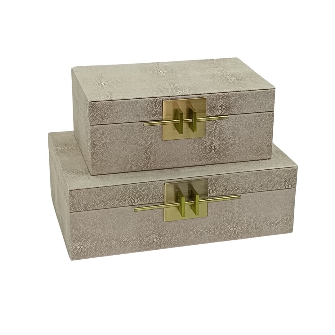 2li Set Dekoratif Kutu Beyaz 21x31cm