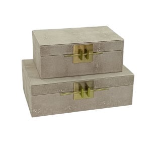2li Set Dekoratif Kutu Beyaz 21x31cm