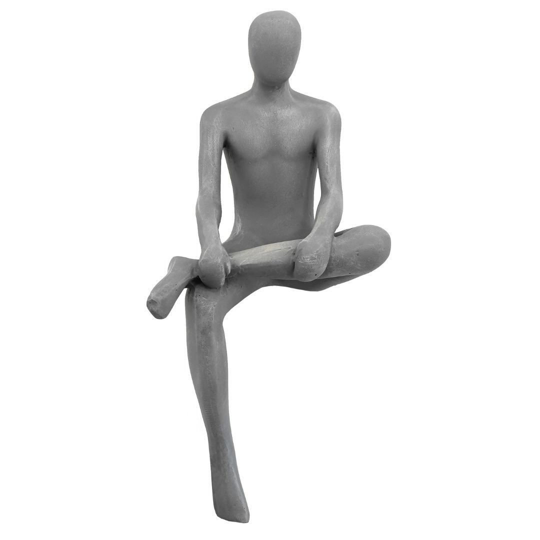 Oturan Adam 20x41cm Taş Rengi