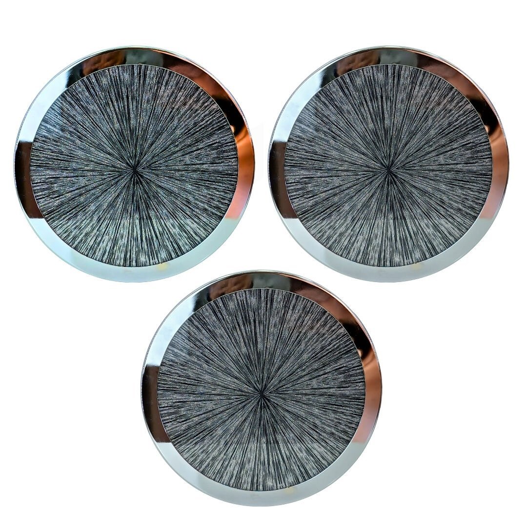 3lü Set Duvar Pano Silver 3x45cm Ø