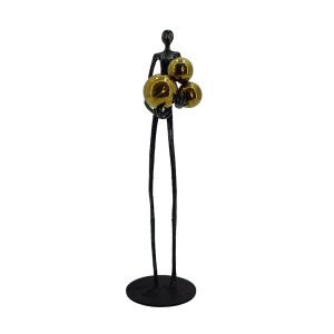 Metal Top Taşıyan Adam Obje 10x41cm