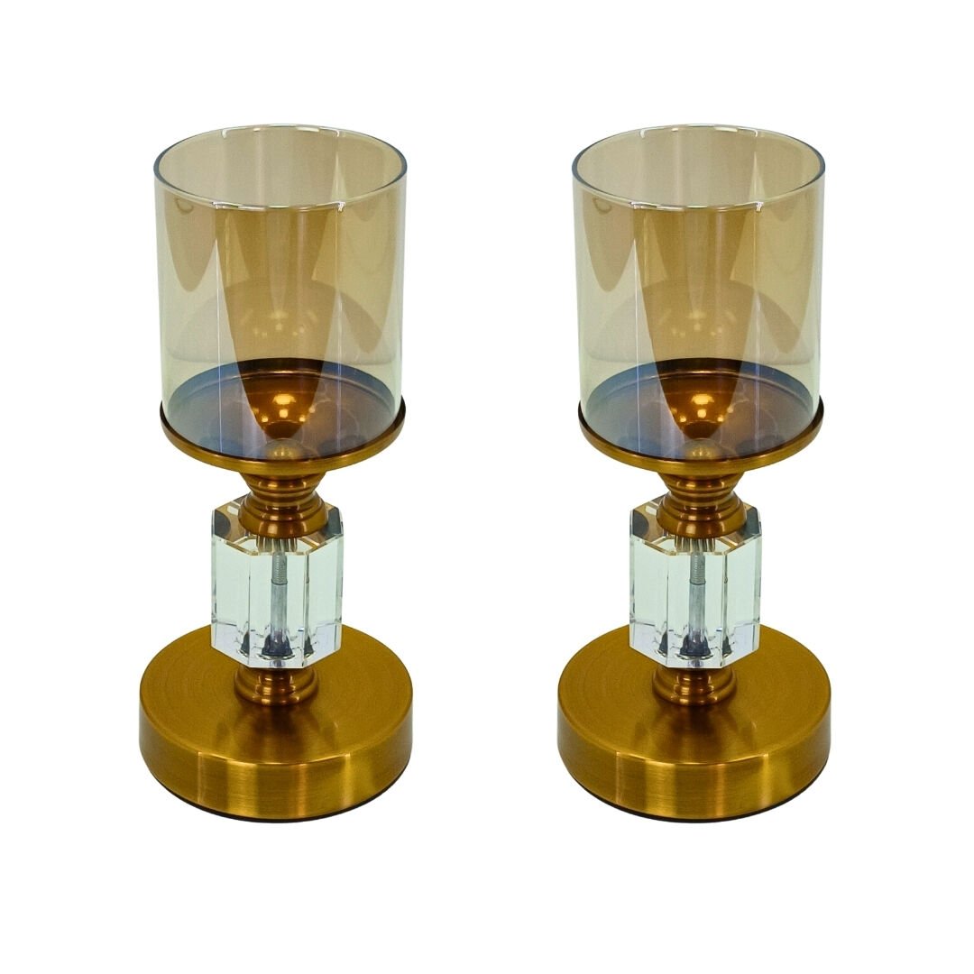 2li Set Metal Şamdan 11x25cm