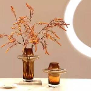 2li Set Renkli Cam Vazo