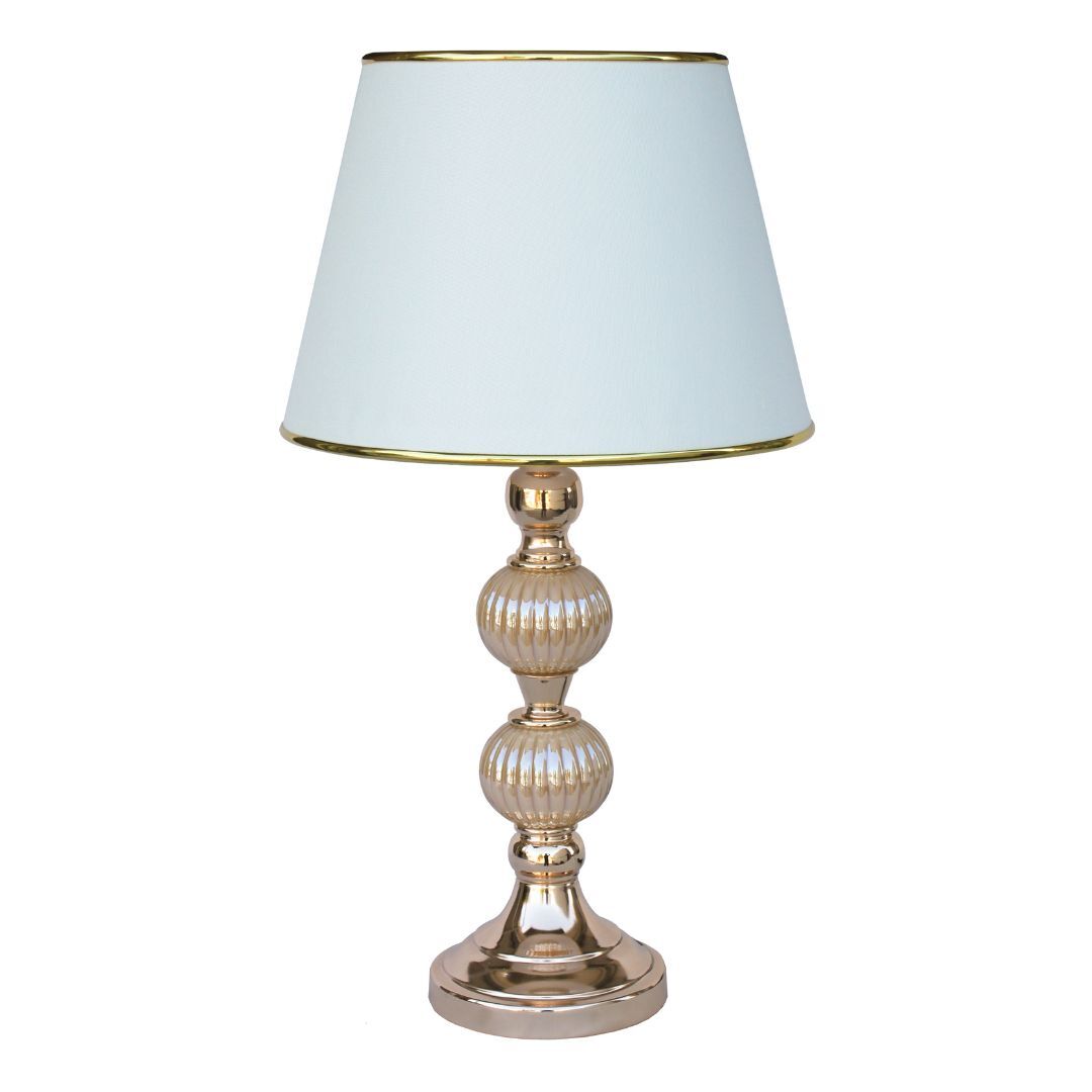 Cam Abajur Krem 25x55cm