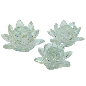3lü Set Kristal Çiçekler12cm