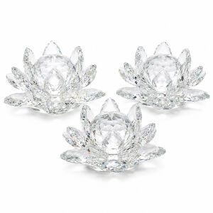 3lü Set Kristal Çiçekler12cm
