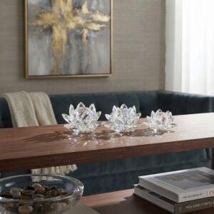 3lü Set Kristal Çiçekler12cm