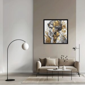 UV Soyut Kadın Tablo 85x85cm