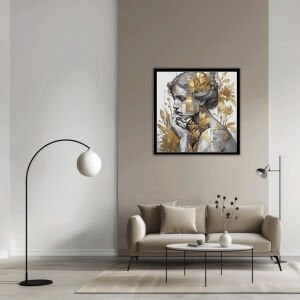 UV Soyut Kadın Tablo 85x85cm