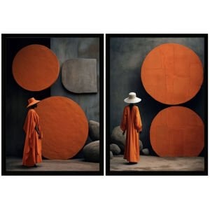 UV 2li Soyut Kadınlar Tablo 80x120cm