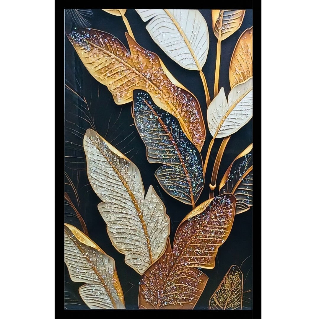 Epoksi Yapraklar Tablo 75x115cm