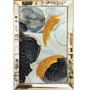 Aynalı Epoksi Soyut Tablo 84x123cm