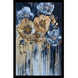 Epoksi Çiçekli Tablo 75x115cm
