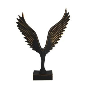 Soyut Kartal Kanat 24x33cm Siyah Eskitme