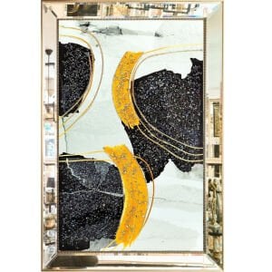 Aynalı Epoksi Soyut Tablo 84x123cm