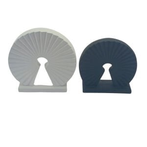 2li Set Yelpaze Obje 25x27cm Siyah