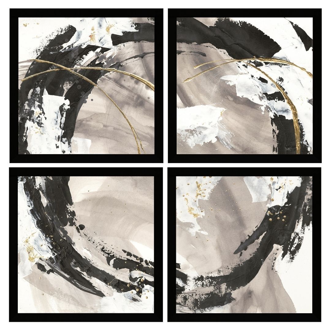 4 lü Set UV Taşlı Hare 120x120cm
