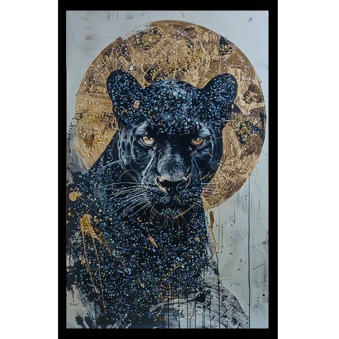 Epoksi Panter Tablo 75x115cm